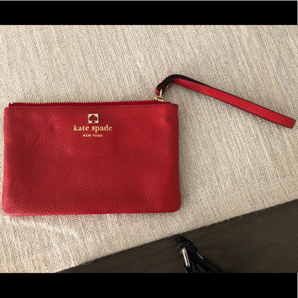 Red Kate Spade Wristlet